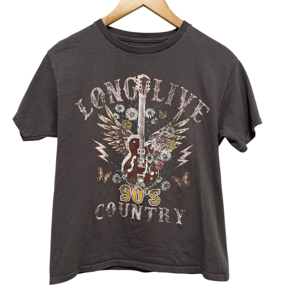 LONG LIVE 90s COUNTRY MUSIC Cotton Graphic T Shirt Size Small